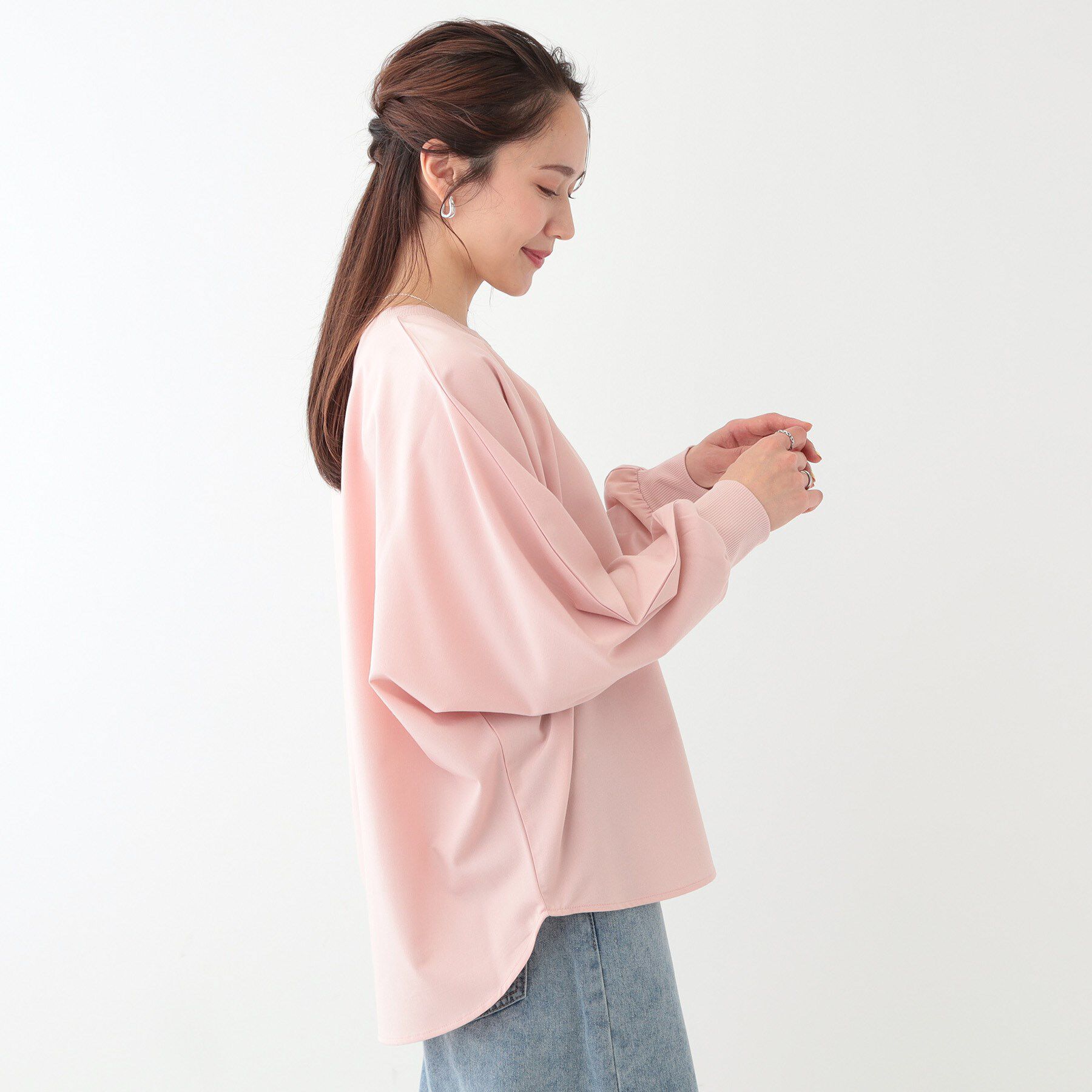 SHOO･LA･RUE「【高レビュー/洗える/洗濯後シワになりにくい/体型カバー】お袖ゆったり さらさらドルマンブラウス」|シャツ・ブラウス|