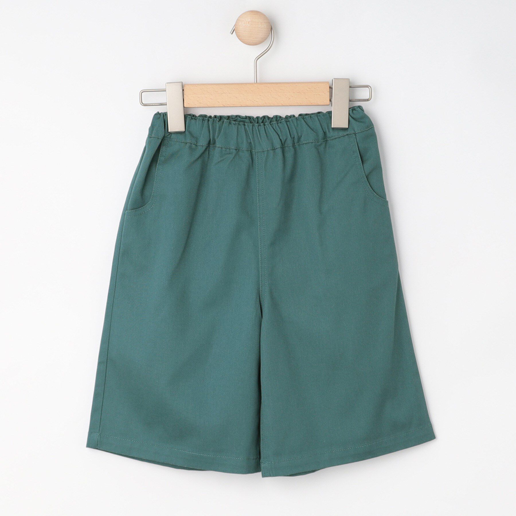 SHOO･LA･RUE「【100-150cm】ステッチ配色6分丈パンツ」|その他|グリーン(022)