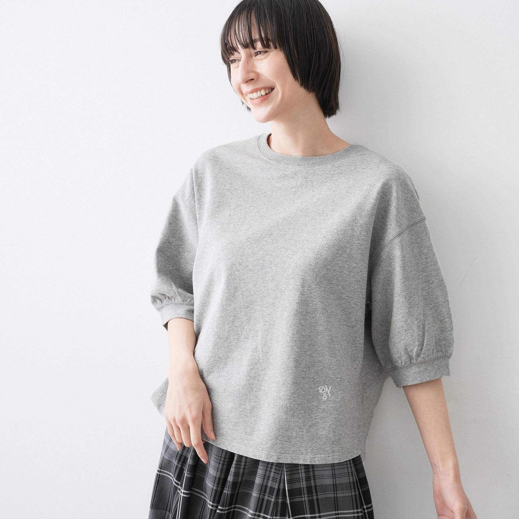 Dessin「【新色追加／360度可愛い】バックヘンリーカットソー5分袖」|Tシャツ・カットソー|