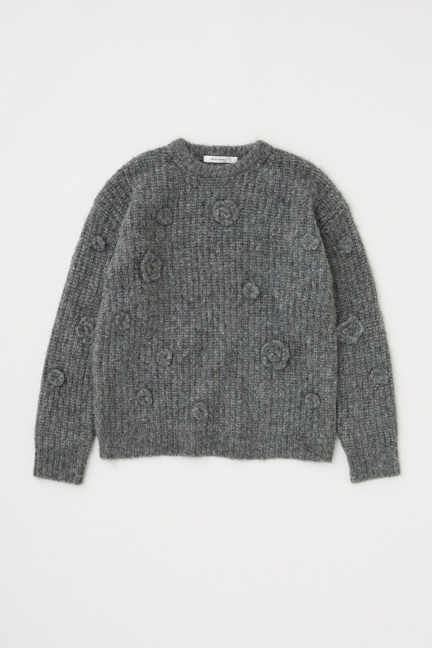 MOUSSY「FLORAL MOTIF OVER セーター」|ニット・セーター|