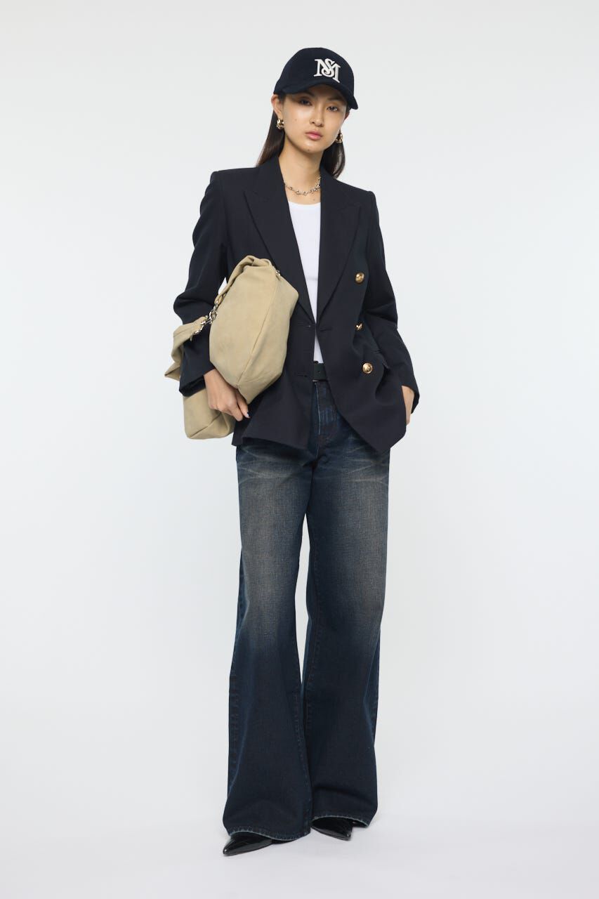 MOUSSY「DIRT EFFECTED WIDE STRAIGHT デニムパンツ」|デニム|