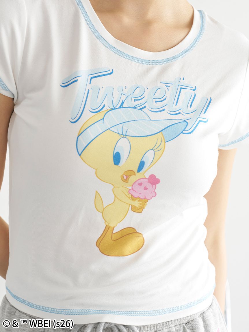 SNIDEL HOME「【Tweety】【接触冷感】ミニＴシャツ」|ルームウェア|