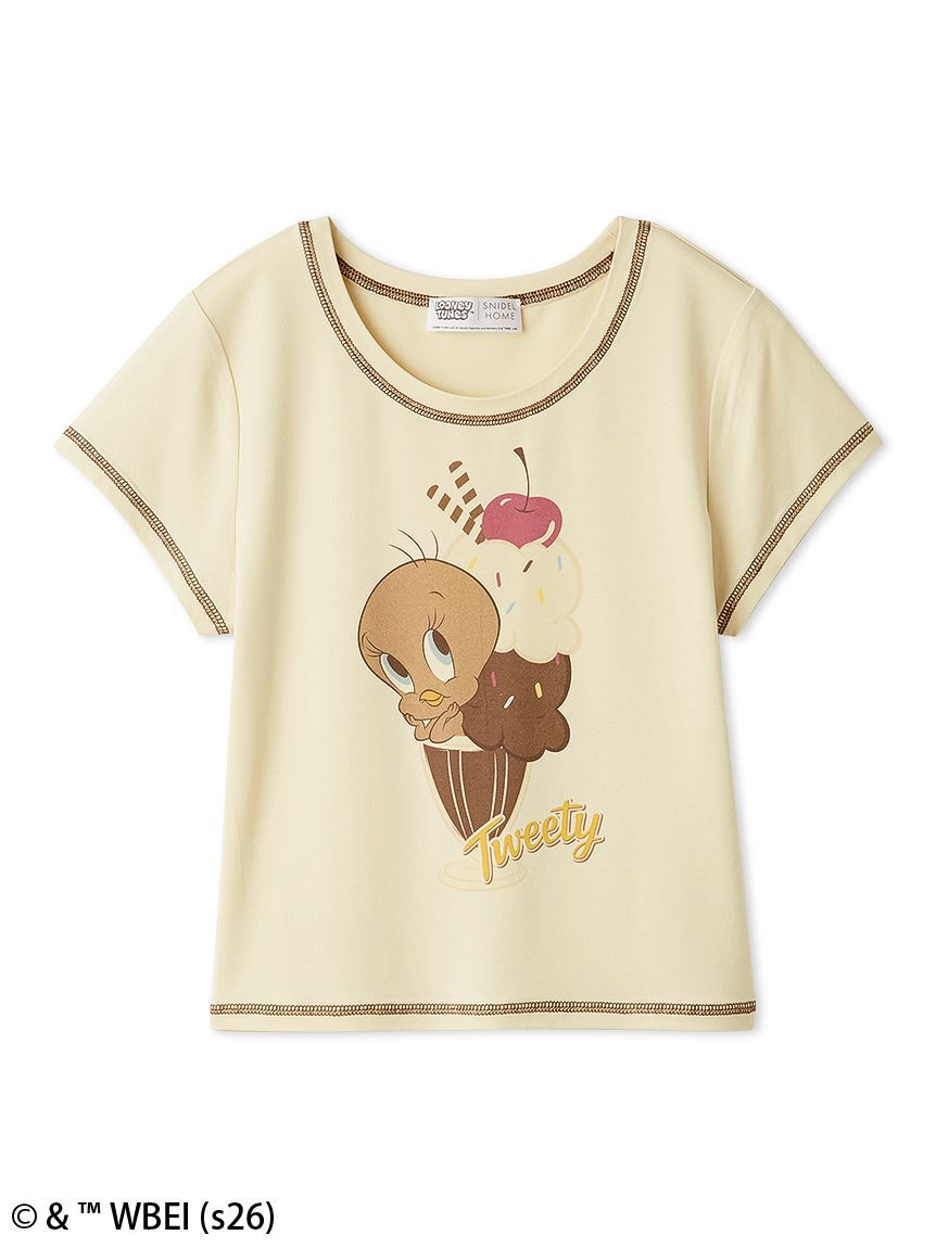 SNIDEL HOME「【Tweety】【接触冷感】ミニＴシャツ」|ルームウェア|YEL