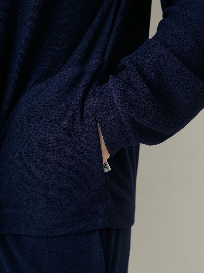 GELATO PIQUE HOMME「【HOMME】【接触冷感】【UVカット】パイルワンポイントロゴ刺?パーカ」|パーカー|