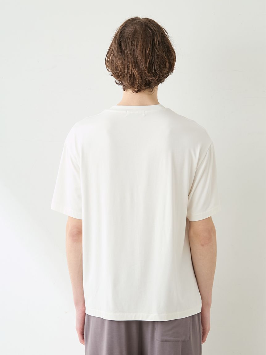GELATO PIQUE HOMME「【ラッピング済み】【HOMME】【接触冷感】レーヨンドッグワンポイントTシャツ&ハーフパンツセット」|ルームウェア|