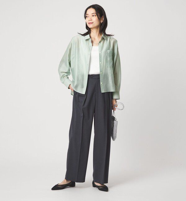 UNITED ARROWS green label relaxing「エアリー シアー ロングスリーブ シャツ ウォッシャブル 接触冷感」|シャツ・ブラウス|