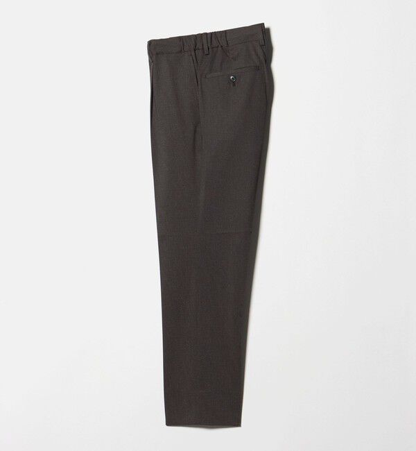 UNITED ARROWS green label relaxing「A+ air PE/PU トリコット プリント スタンダード 1プリーツ スラックス -ストレッチ・接触冷感・通気性-」|スラックス|DK.BROWN