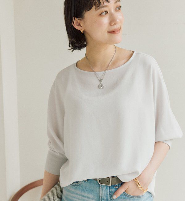  「【毎年ご好評！シワになりにくい/手洗い可】リブ付きジョーゼットドルマンブラウス」|シャツ・ブラウス|