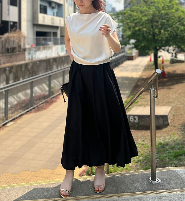 Rouge vif「【一部店舗限定】アシメドレープブラウス」|シャツ・ブラウス|