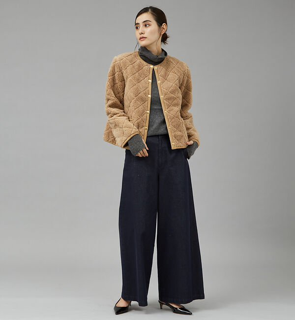 qualite「【TRADITIONAL WEATHERWEAR】キルティングボアブルゾン」|ブルゾン・スタジャン|