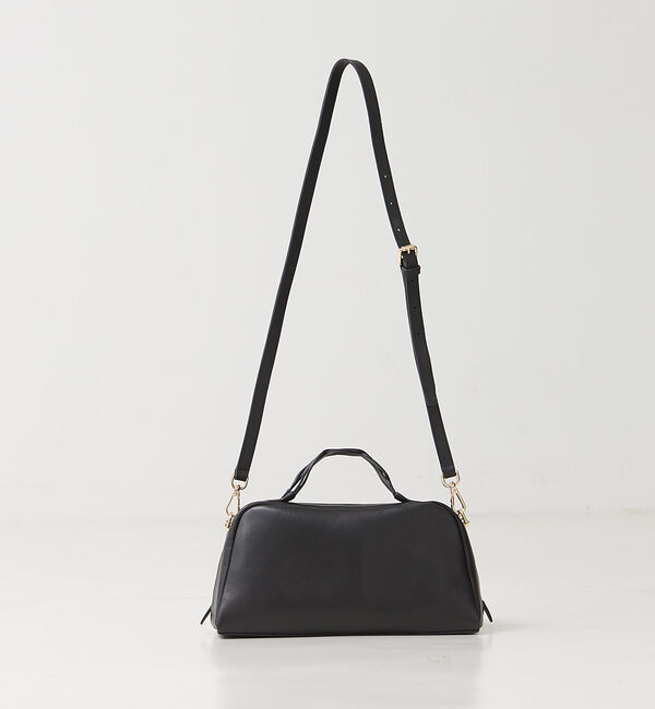 LOWELL things「【GISELe・CLASSY掲載】Rippl/レザー2WayショルダーボストンB」|ショルダー・メッセンジャー|ブラック