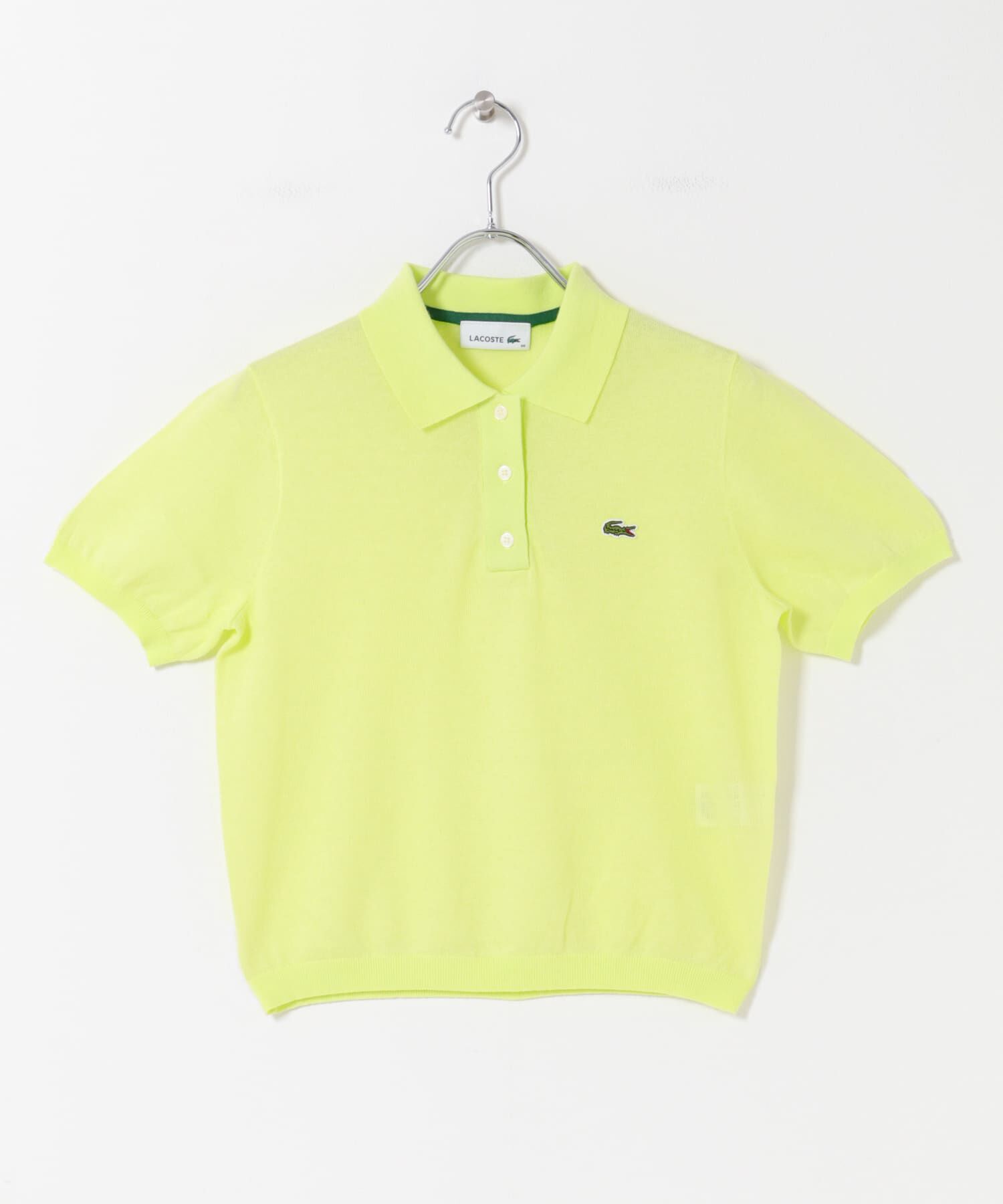 URBAN RESEARCH DOORS「LACOSTE　ラメニットポロシャツ」|ニット・セーター|グリーン