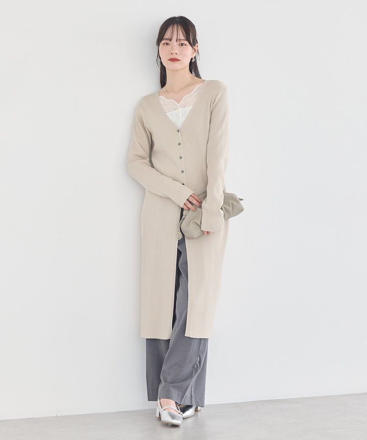 earth music&ecology「Vネックニットワンピース」|ワンピース|