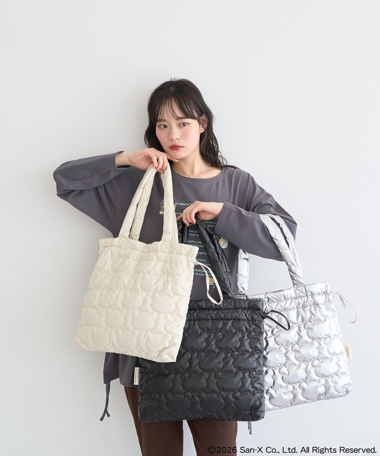 earth music&ecology「リラックマ&times;earth シルエットキルトトートバッグ」|トートバッグ|