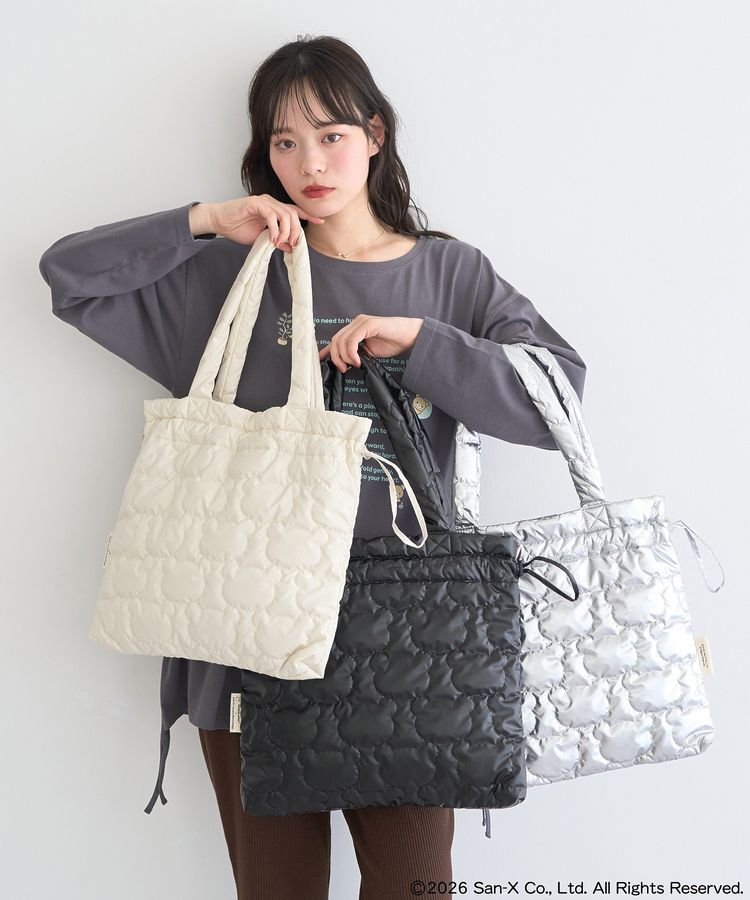earth music&ecology「リラックマ&times;earth シルエットキルトトートバッグ」|トートバッグ|