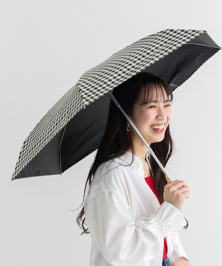 earth music&ecology「earth&times;Wpc.コンパクト日傘」|傘|Gingham Check
