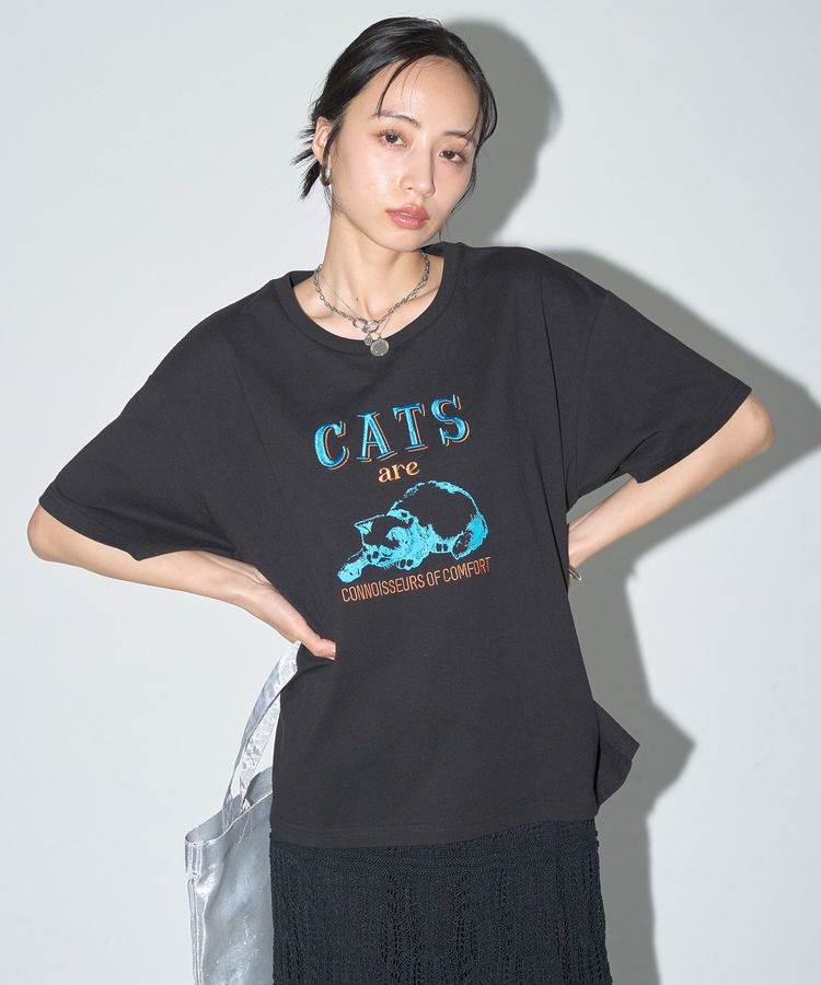 earth music&ecology「刺繍Tシャツ」|Tシャツ・カットソー|C