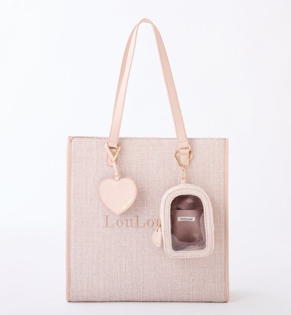 「【LouLoumei】8色展開／ハートチャーム付きトートバッグ／自立可能」|その他|