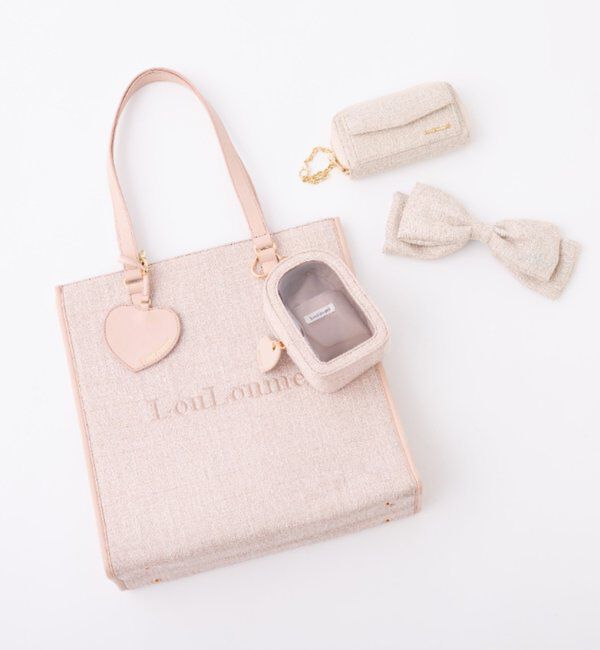  「【LouLoumei】8色展開／ハートチャーム付きトートバッグ／自立可能」|その他|