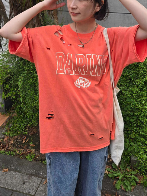 SM2「パウダー加工ロゴアソートプリントTシャツ」|Tシャツ・カットソー|オレンジ