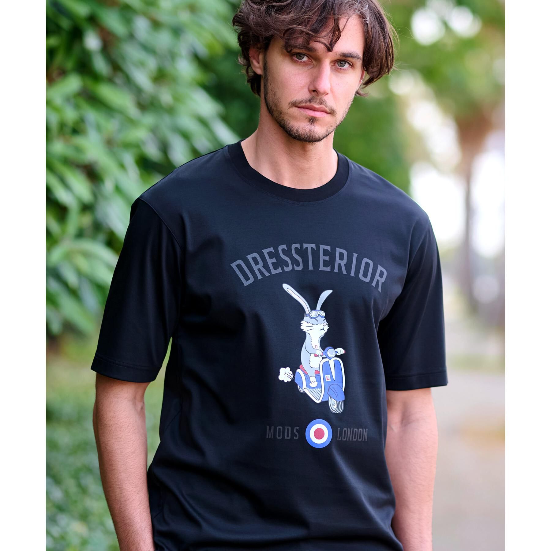 DRESSTERIOR「【接触冷感/抗菌防臭/消臭】ICE CLEAR COTTON ロンドンラビットTシャツ」|Tシャツ・カットソー|