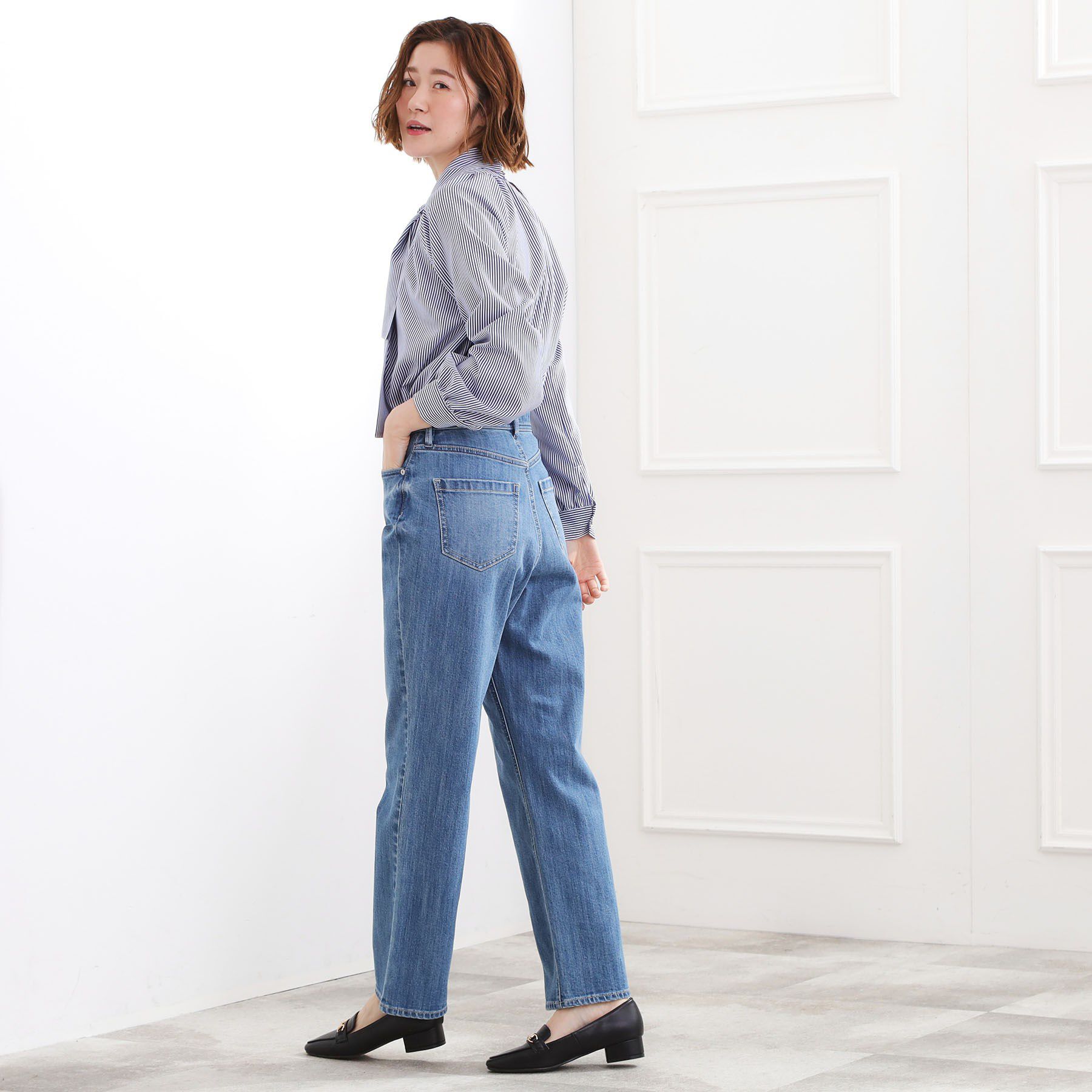 grove「【貴島明日香さん着用・選べる着丈】大人のためのストレートデニムパンツ」|デニム|