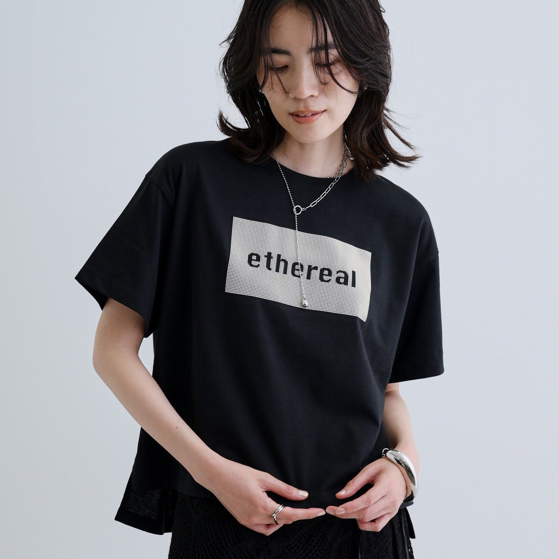 GALLEST「シリコンロゴプリントT」|Tシャツ・カットソー|ブラック(019)