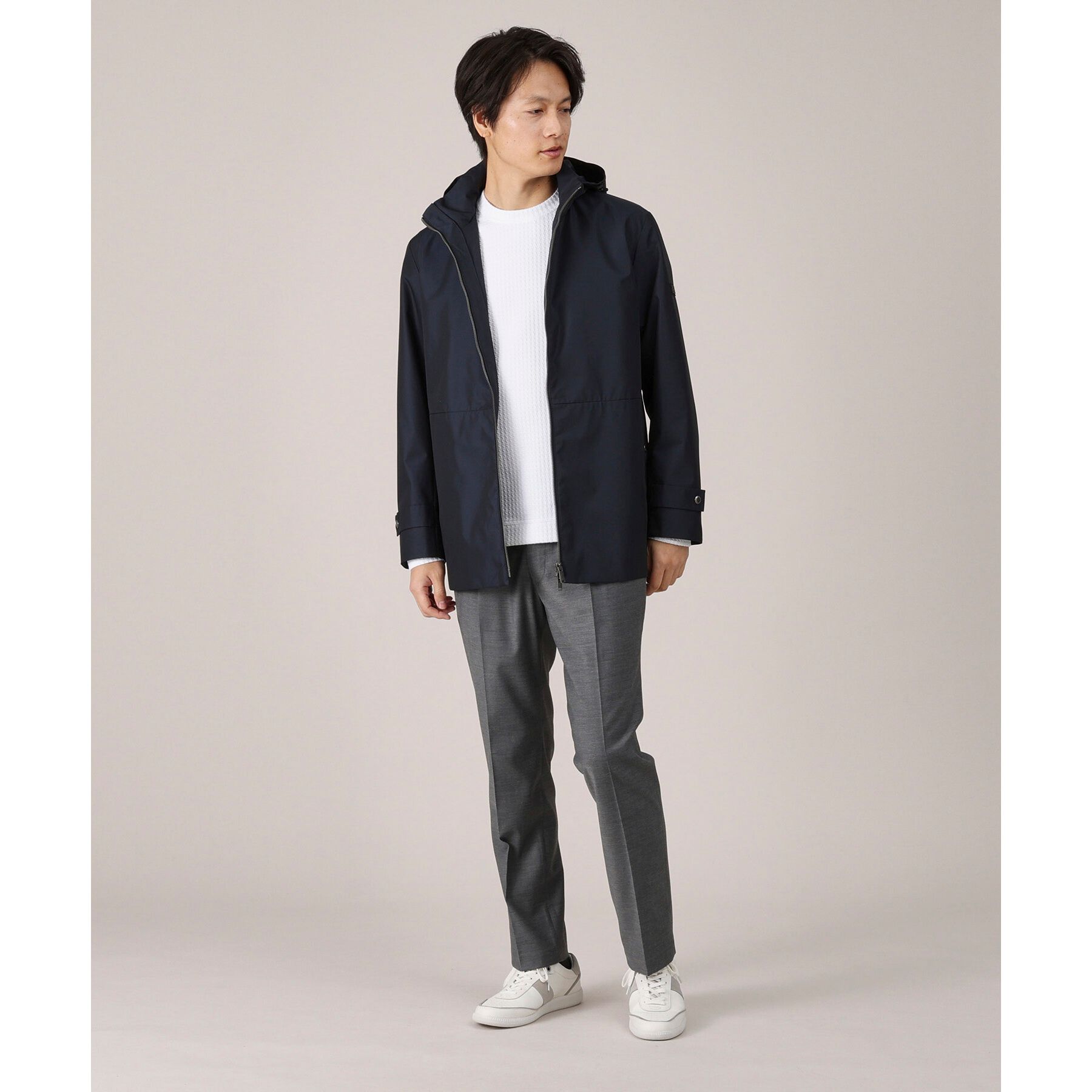 TAKEO KIKUCHI「【Made in JAPAN】千鳥柄 ストレッチ プルオーバー」|Tシャツ・カットソー|