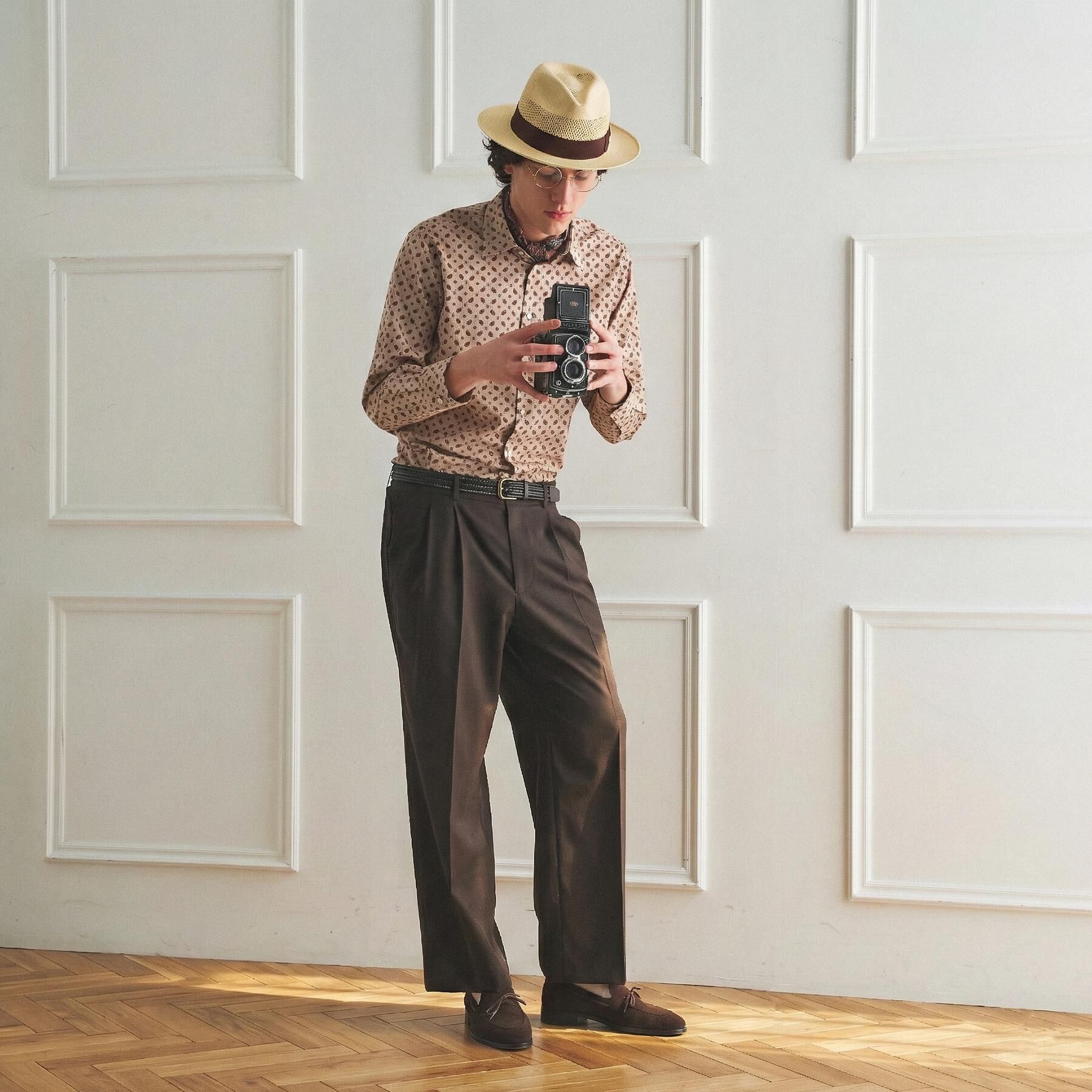 TAKEO KIKUCHI「【BOWLER HAT LABEL】TWギャバジン ワイドイージースラックス」|その他|