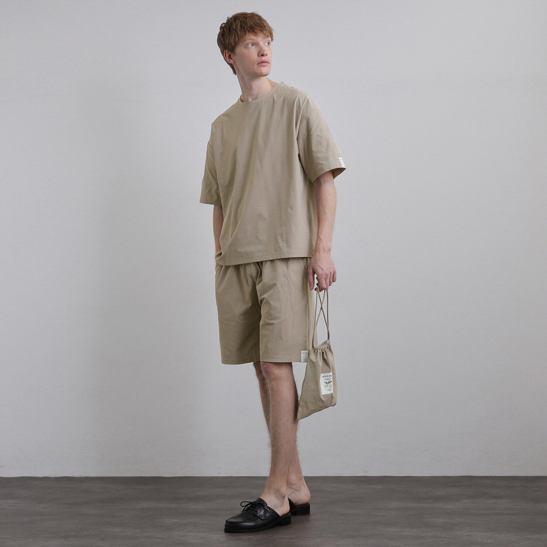 tk.TAKEO KIKUCHI「【3点セット】Tシャツ＆ショーツパッカブルセット」|Tシャツ・カットソー|グレージュ(050)