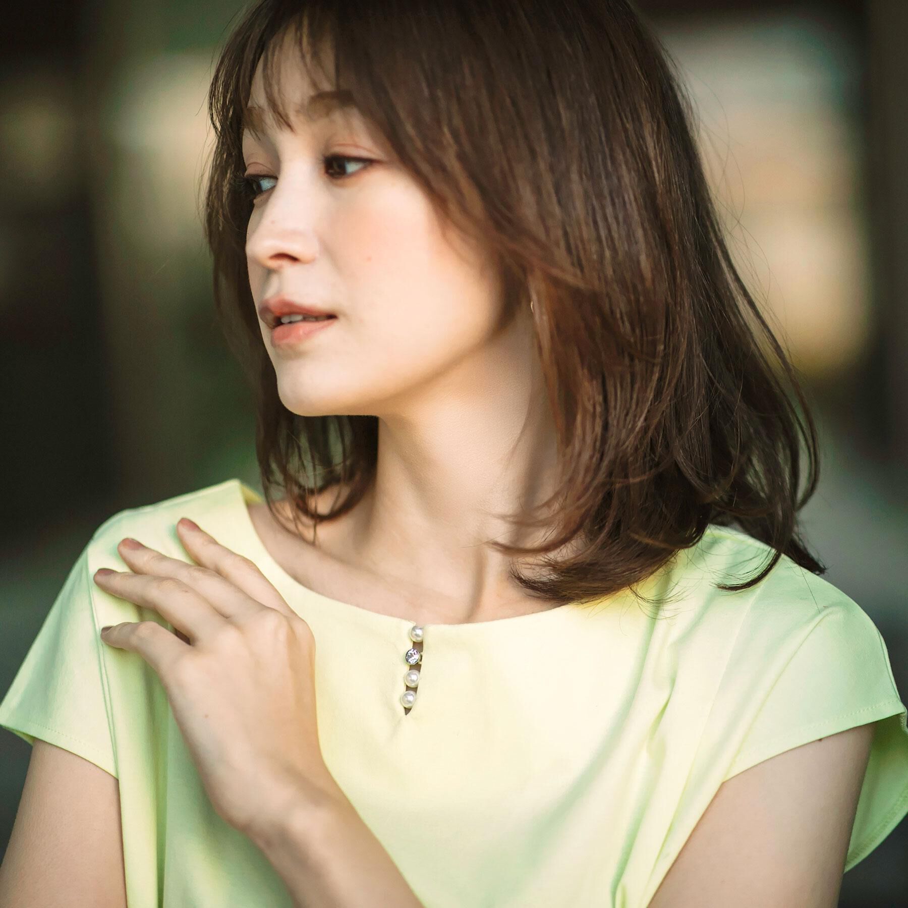 index「《6色展開／XS-3サイズ》キーネックビジュートップス【UV／接触冷感／洗濯機洗い可】」|Tシャツ・カットソー|
