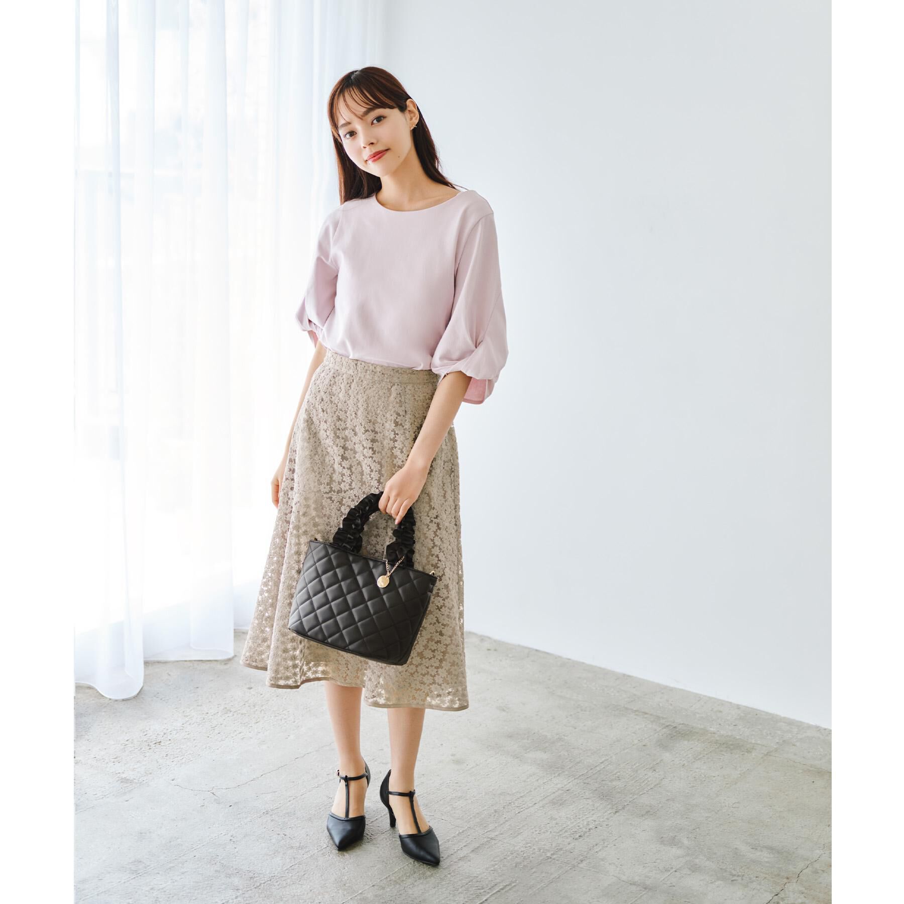 index「小花刺繍チュールマーメイドスカート【洗濯機OK／抗ピル】」|スカート|