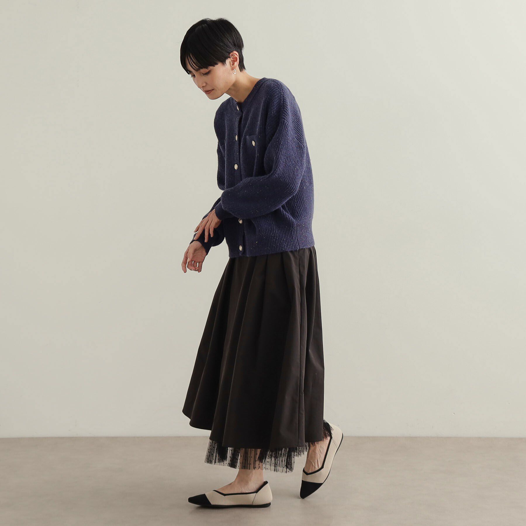 OPAQUE.CLIP「【軽量／洗える】ポインテッドトゥニットパンプス」|パンプス|