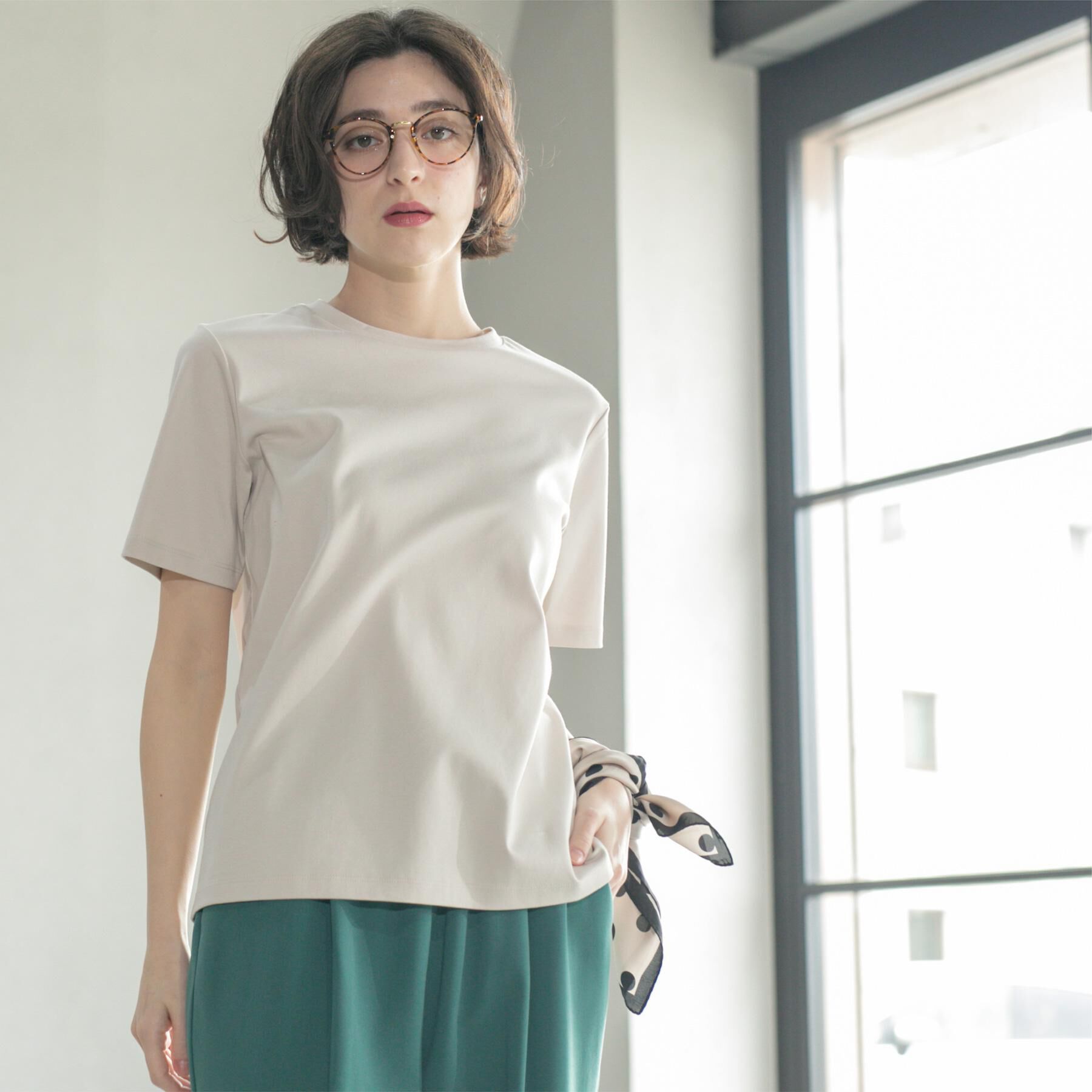 OPAQUE.CLIP「《5色展開／SS-LLサイズ》ベーシックTシャツ【UV／接触冷感／洗濯機洗い可】」|Tシャツ・カットソー|