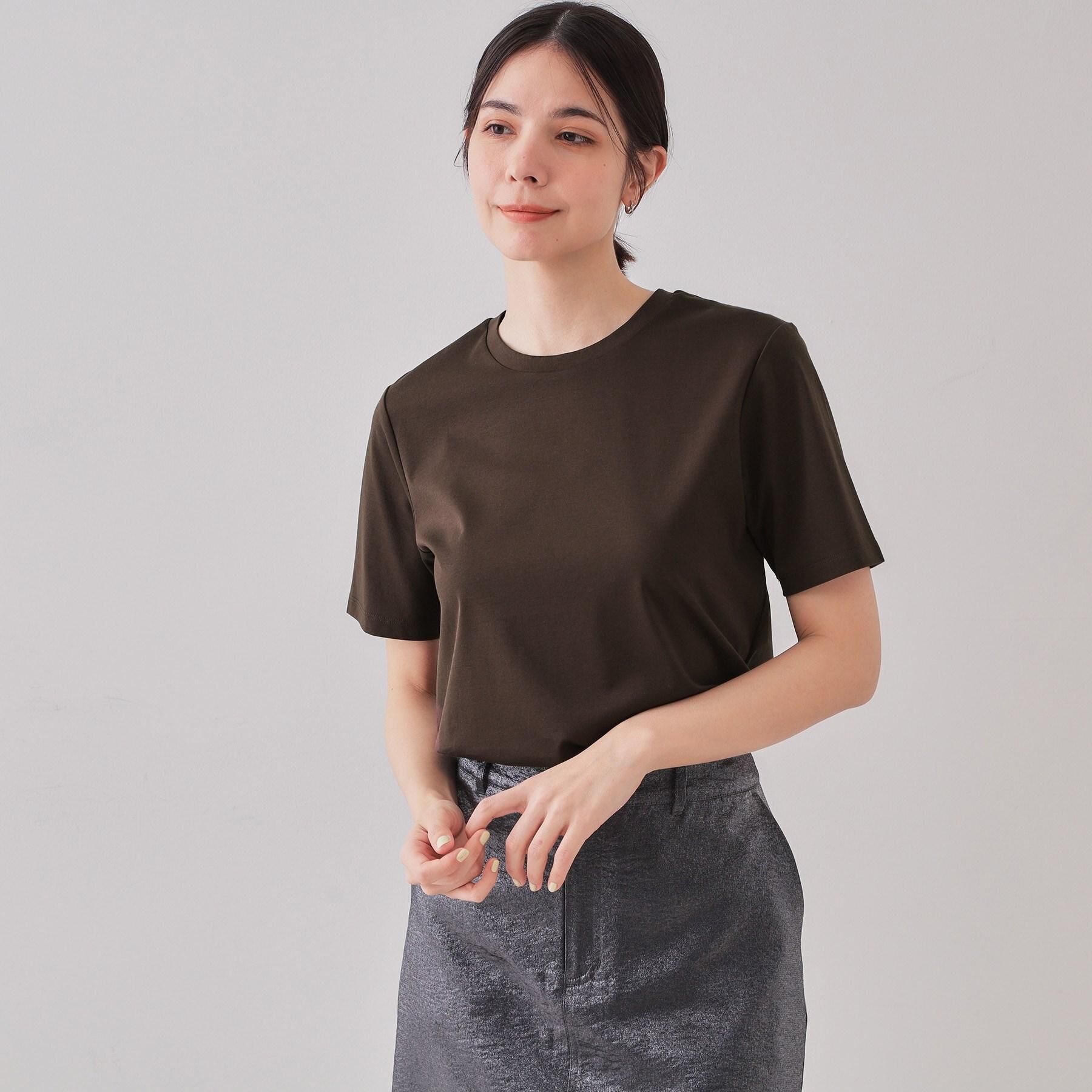 OPAQUE.CLIP「《5色展開／SS-LLサイズ》ベーシックTシャツ【UV／接触冷感／洗濯機洗い可】」|Tシャツ・カットソー|