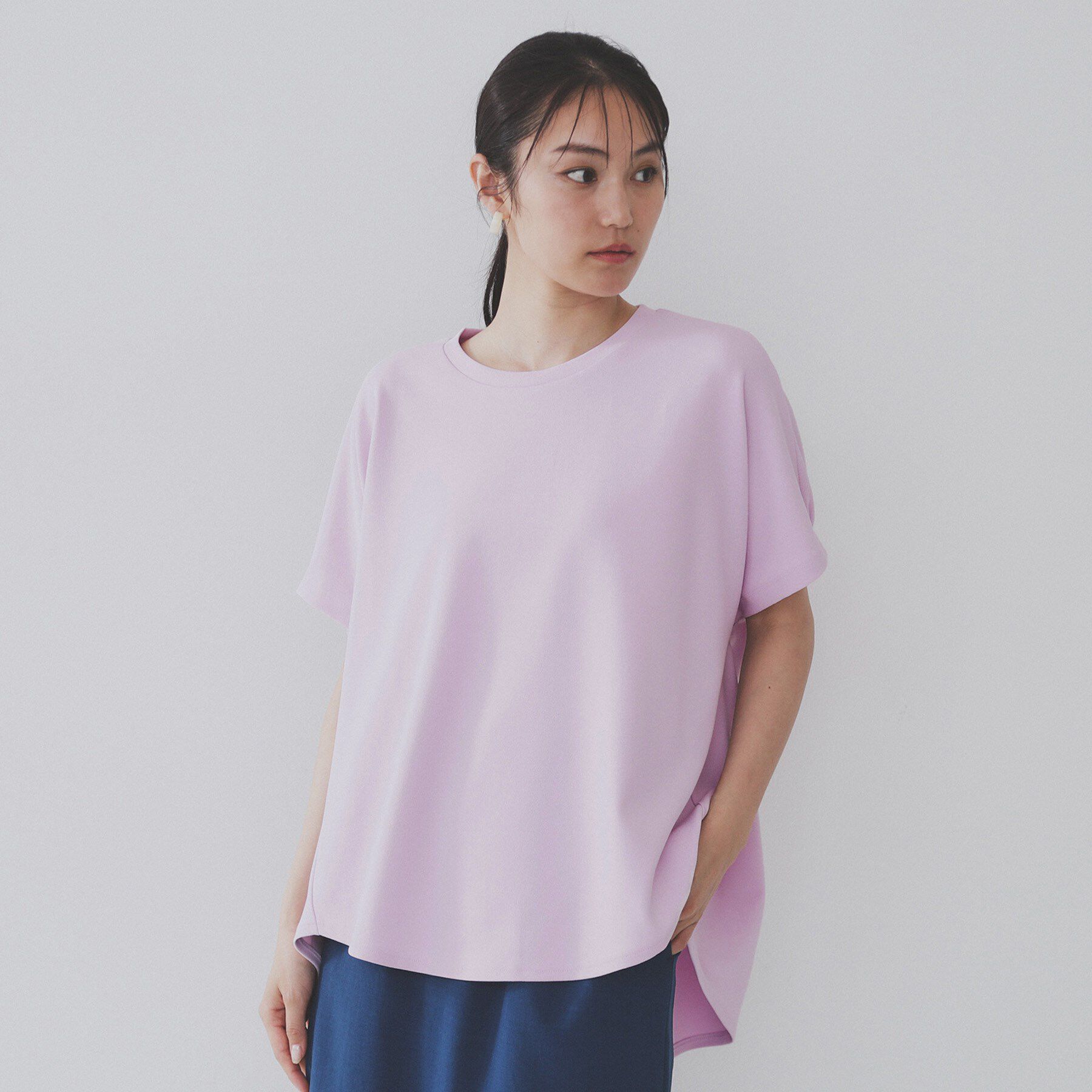 OPAQUE.CLIP「リラクシードルマンスリーブトップス【UV／吸水速乾／洗濯機洗い可】」|Tシャツ・カットソー|