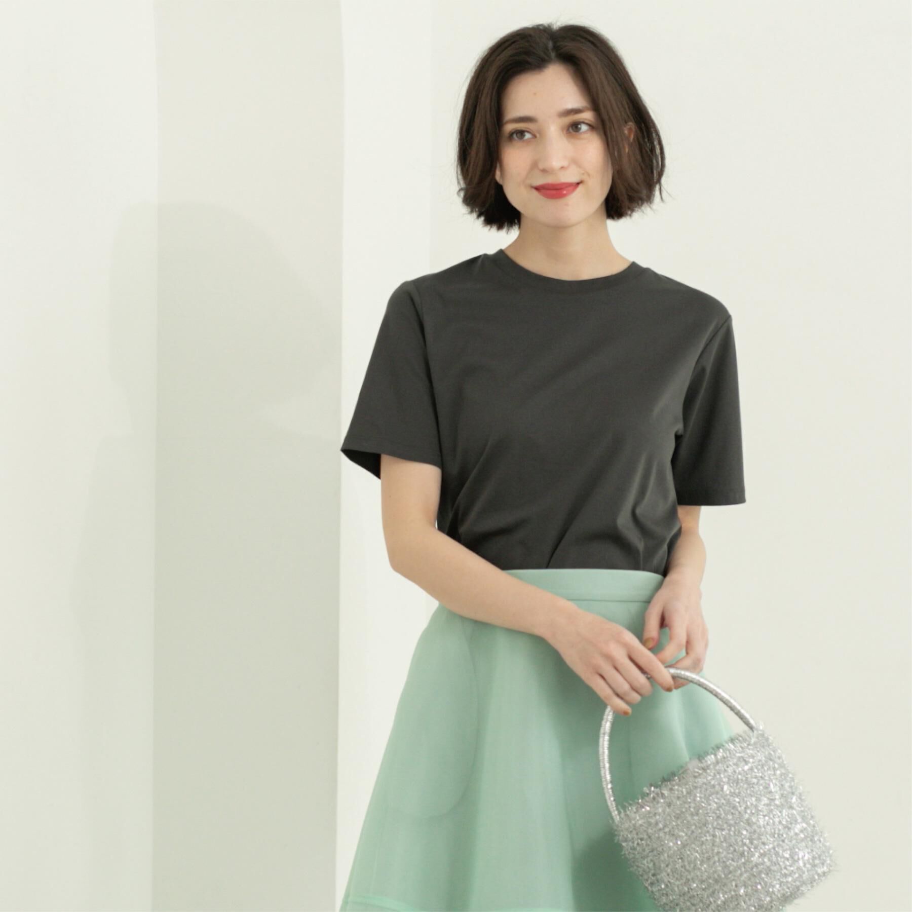 OPAQUE.CLIP「《5色展開／SS-LLサイズ》ベーシッククルーネックTシャツ【接触冷感／洗濯機洗い可】」|Tシャツ・カットソー|