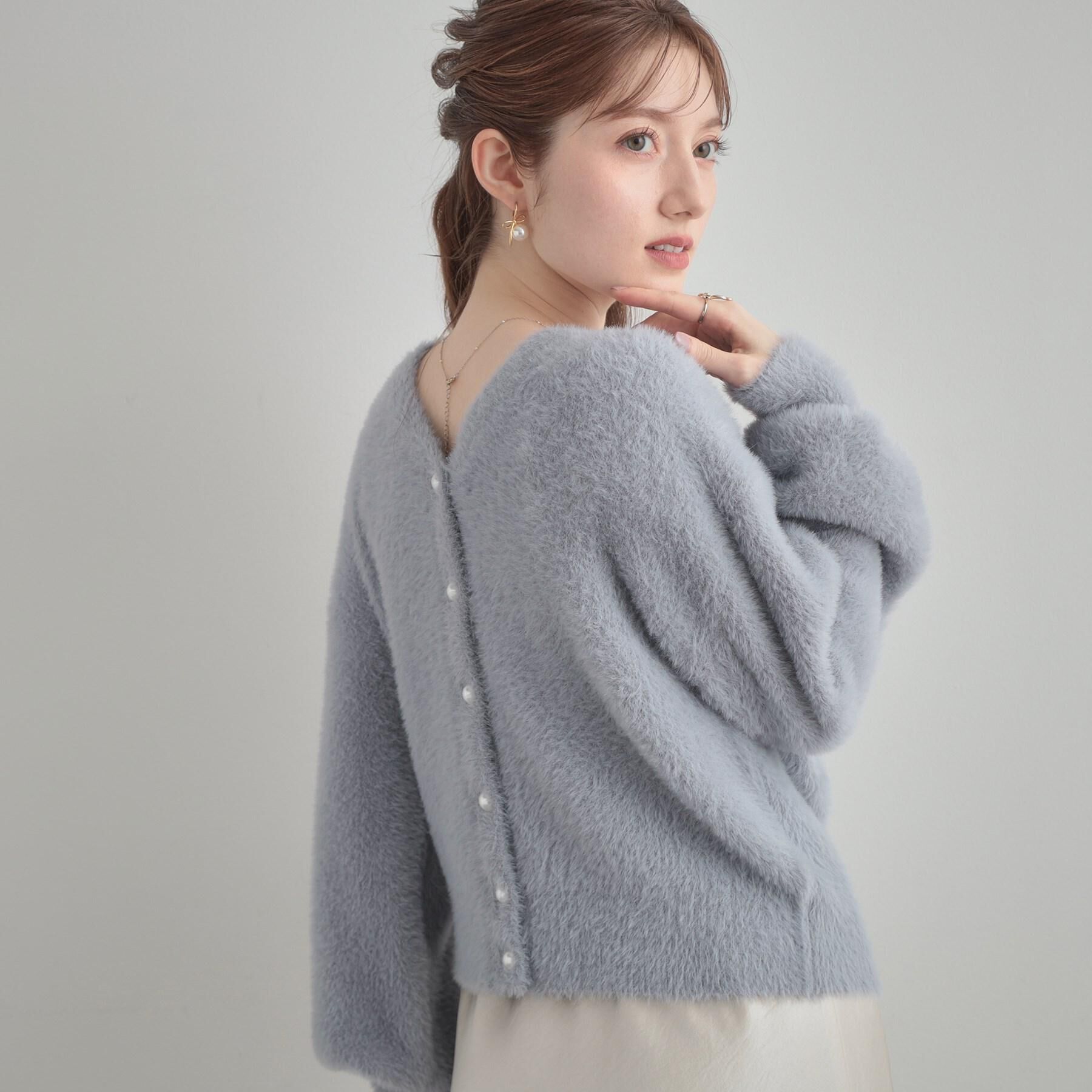 Couture broach「【ふわふわ/前後2WAY】フェザーカーディトップス」|カーディガン|