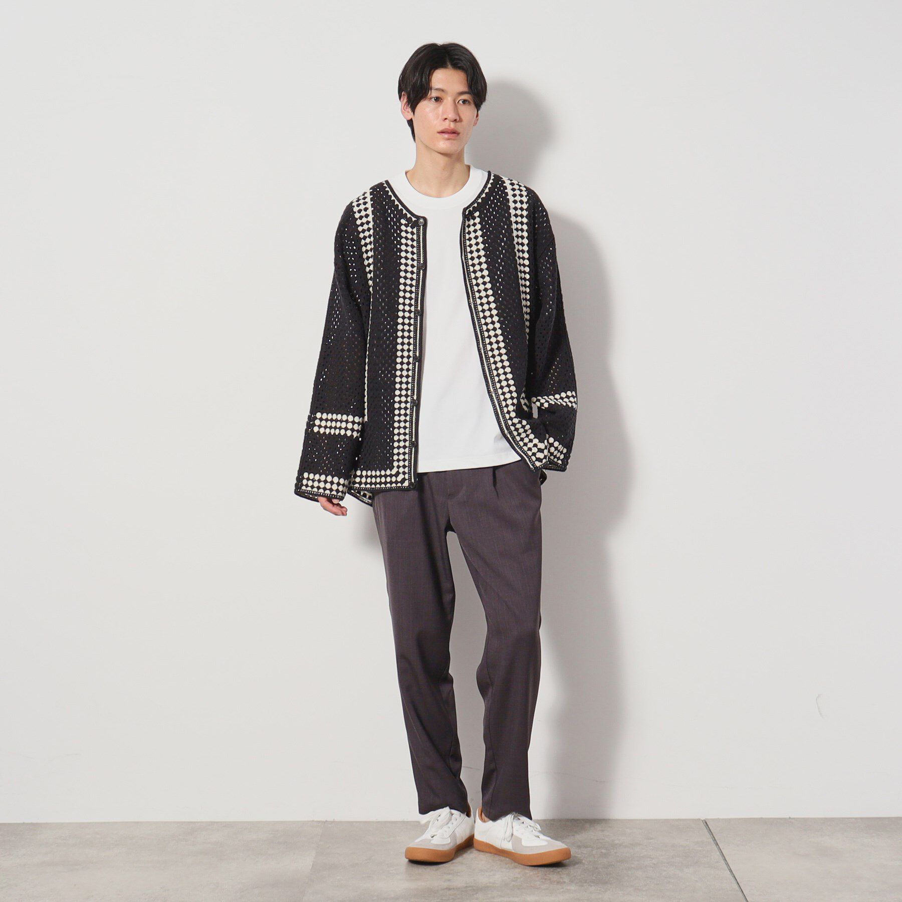 THE SHOP TK「クロシェ編み風 ニットカーディガン」|カーディガン|
