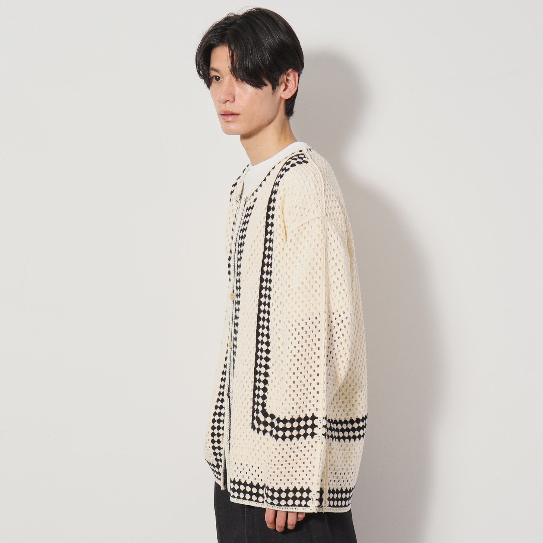 THE SHOP TK「クロシェ編み風 ニットカーディガン」|カーディガン|