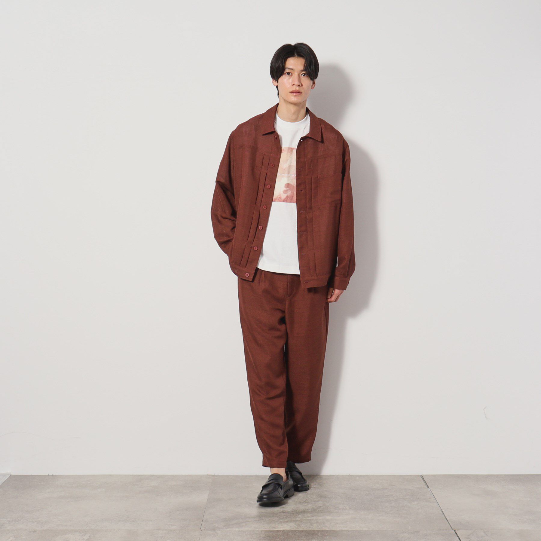 THE SHOP TK「パナマメッシュ ワイドパンツ セットアップ可」|その他|