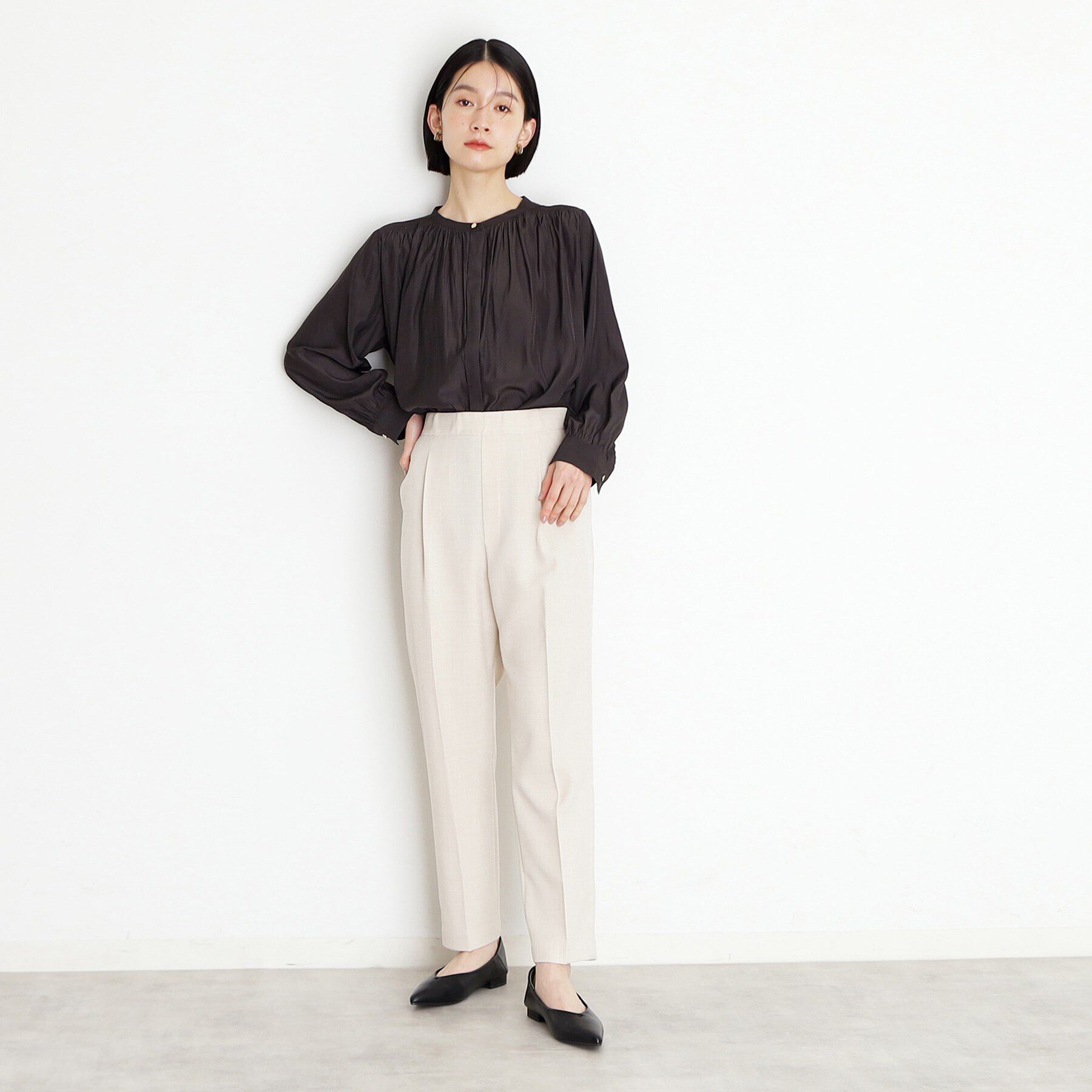 THE SHOP TK「【通勤/セレモニー】ヴィンテージサテンブラウス/洗える」|シャツ・ブラウス|
