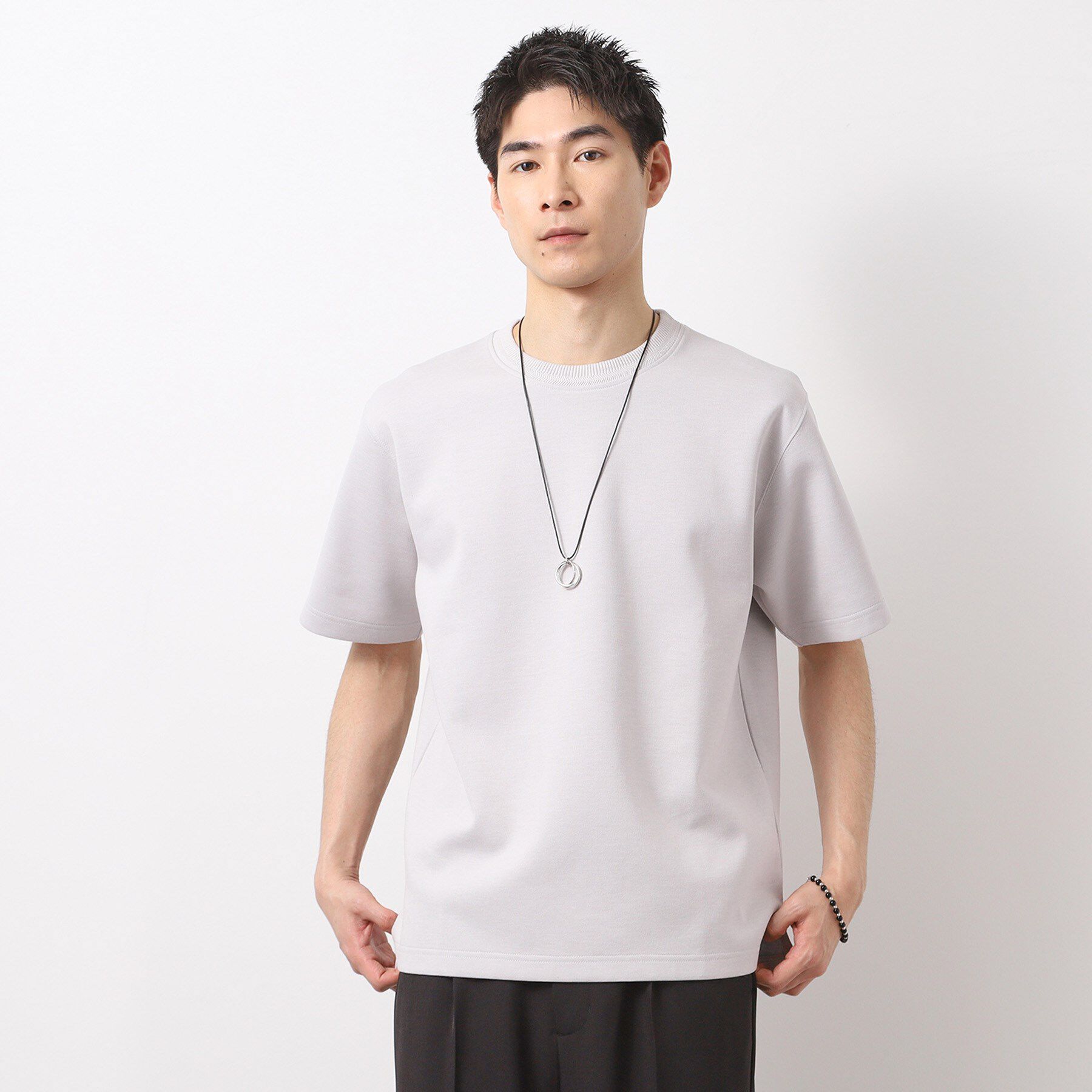 THE SHOP TK「ダブルフェイス半袖Tシャツ　洗濯機OK」|Tシャツ・カットソー|