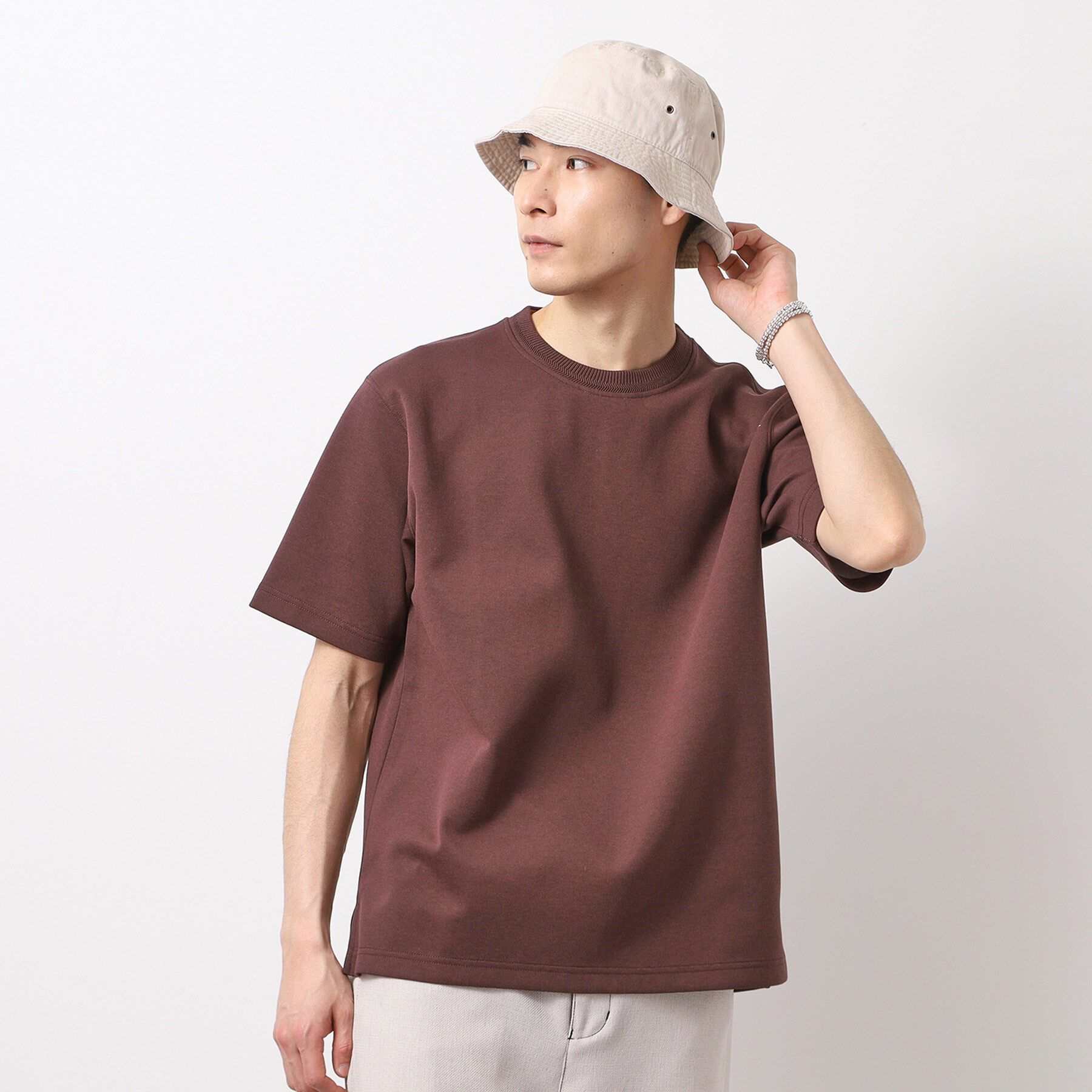 THE SHOP TK「ダブルフェイス半袖Tシャツ　洗濯機OK」|Tシャツ・カットソー|