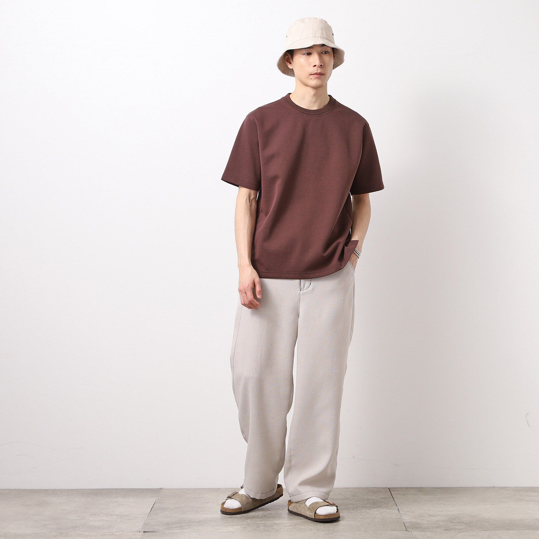 THE SHOP TK「ダブルフェイス半袖Tシャツ　洗濯機OK」|Tシャツ・カットソー|