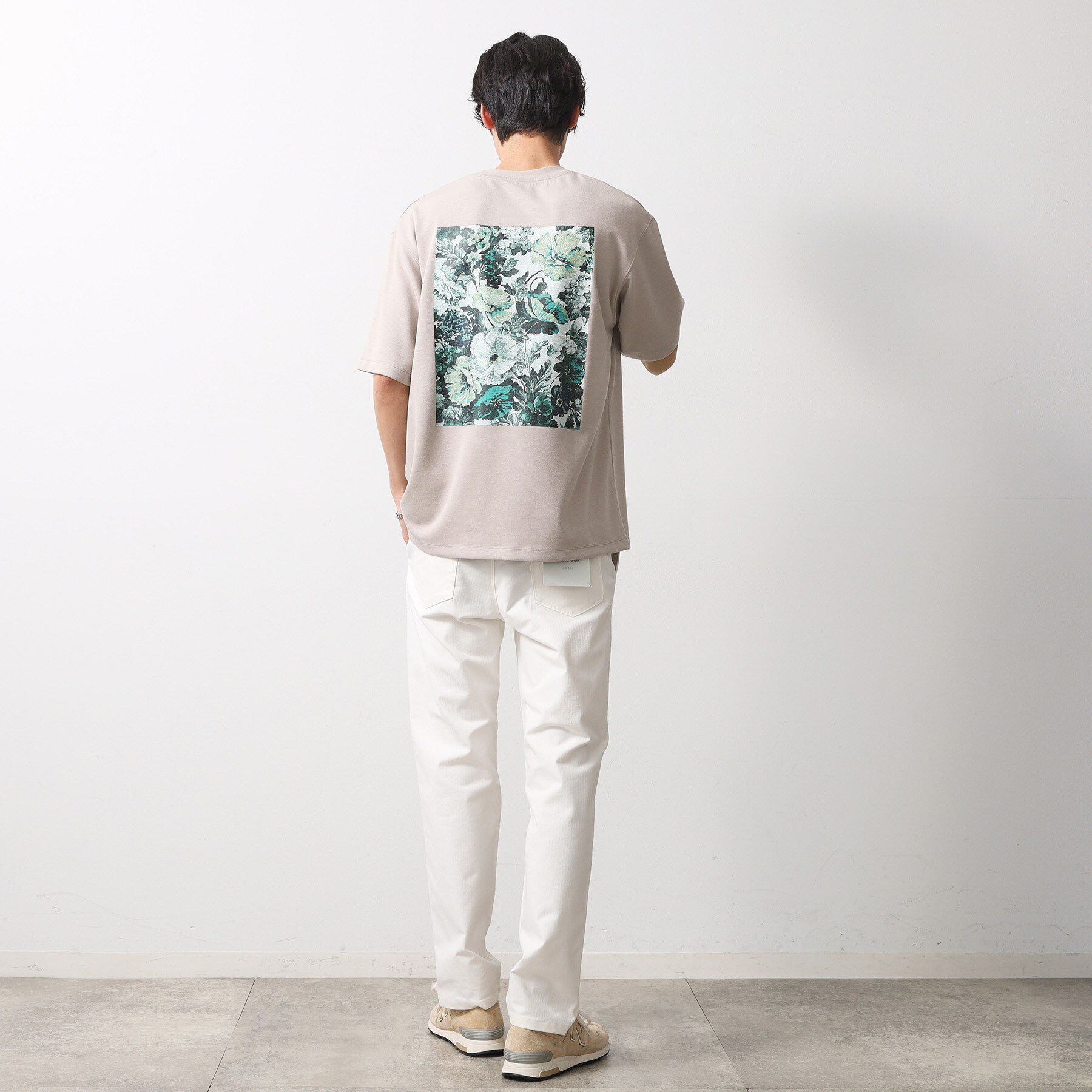 THE SHOP TK「ボタニカル柄 ビッグシルエット 半袖Ｔシャツ 洗濯機OK」|Tシャツ・カットソー|