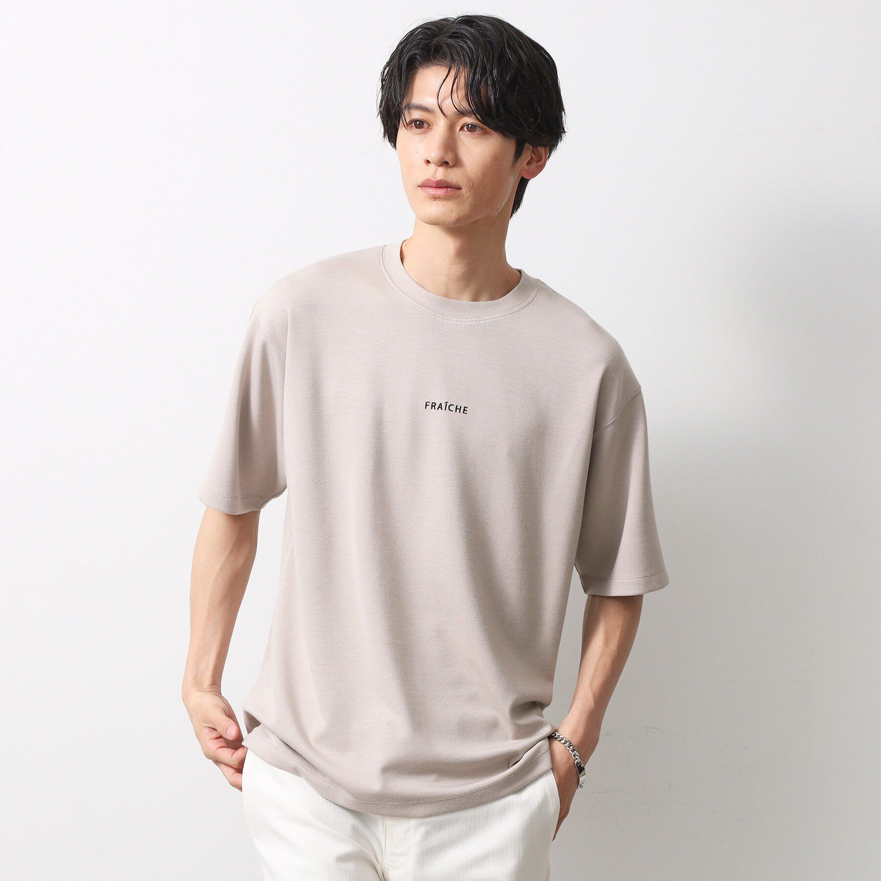THE SHOP TK「ボタニカル柄 ビッグシルエット 半袖Ｔシャツ 洗濯機OK」|Tシャツ・カットソー|