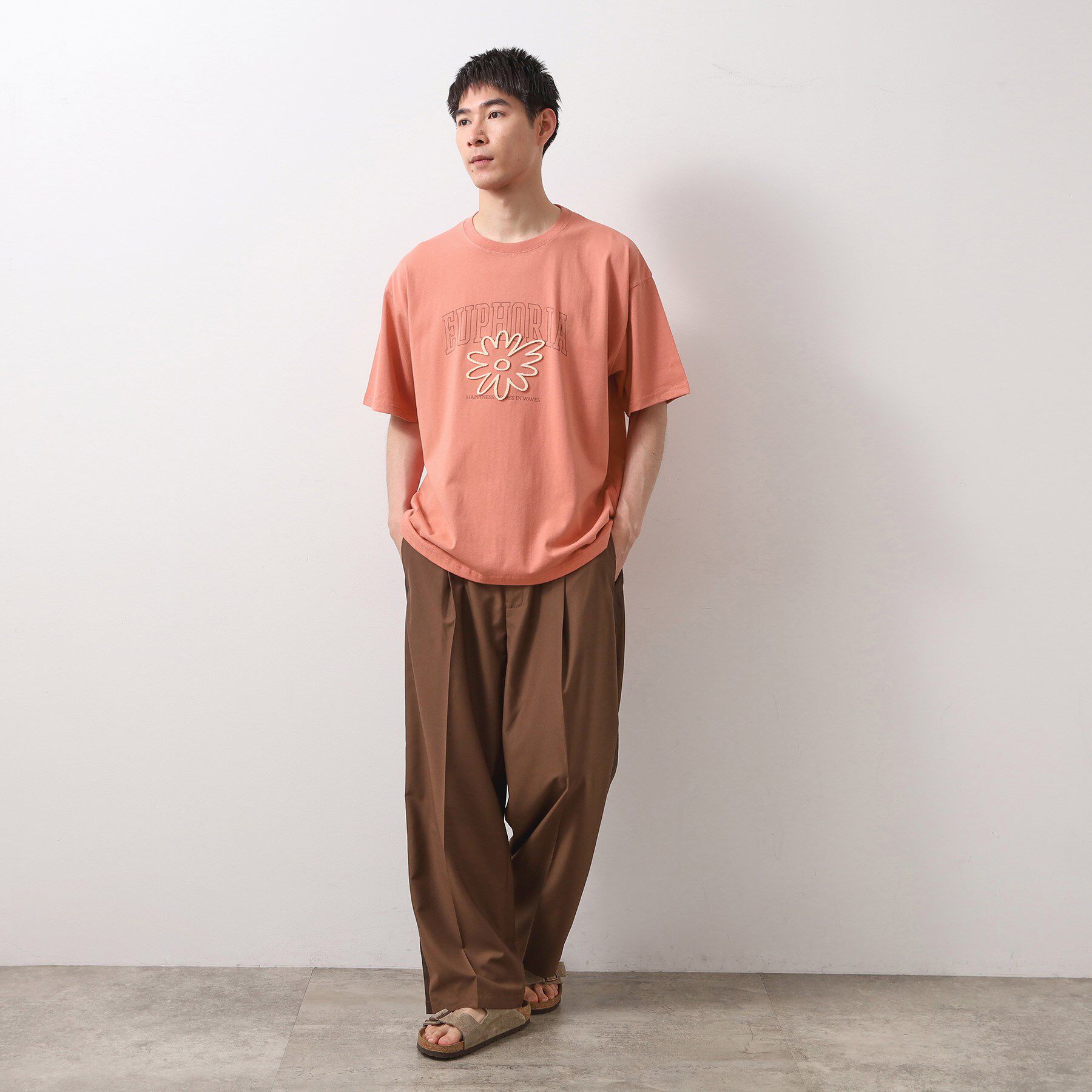 THE SHOP TK「刺繍ロゴ半袖Ｔシャツ　洗濯機OK/ユニセックス」|Tシャツ・カットソー|
