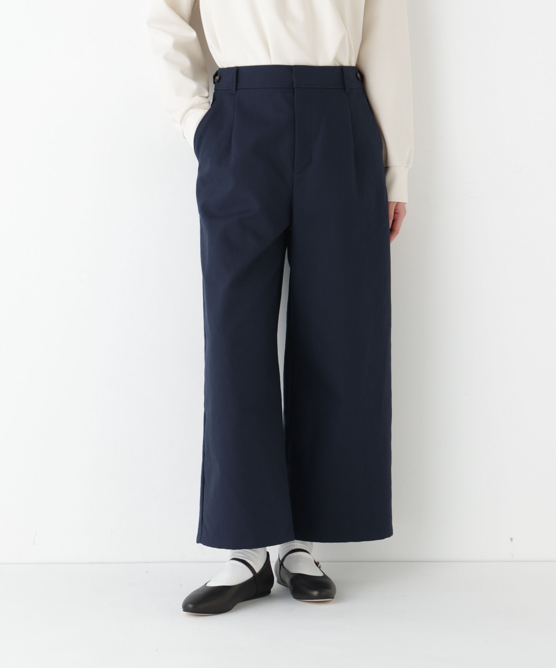  「◆《ウォッシャブル》チノガウチョ」|その他|ネイビー