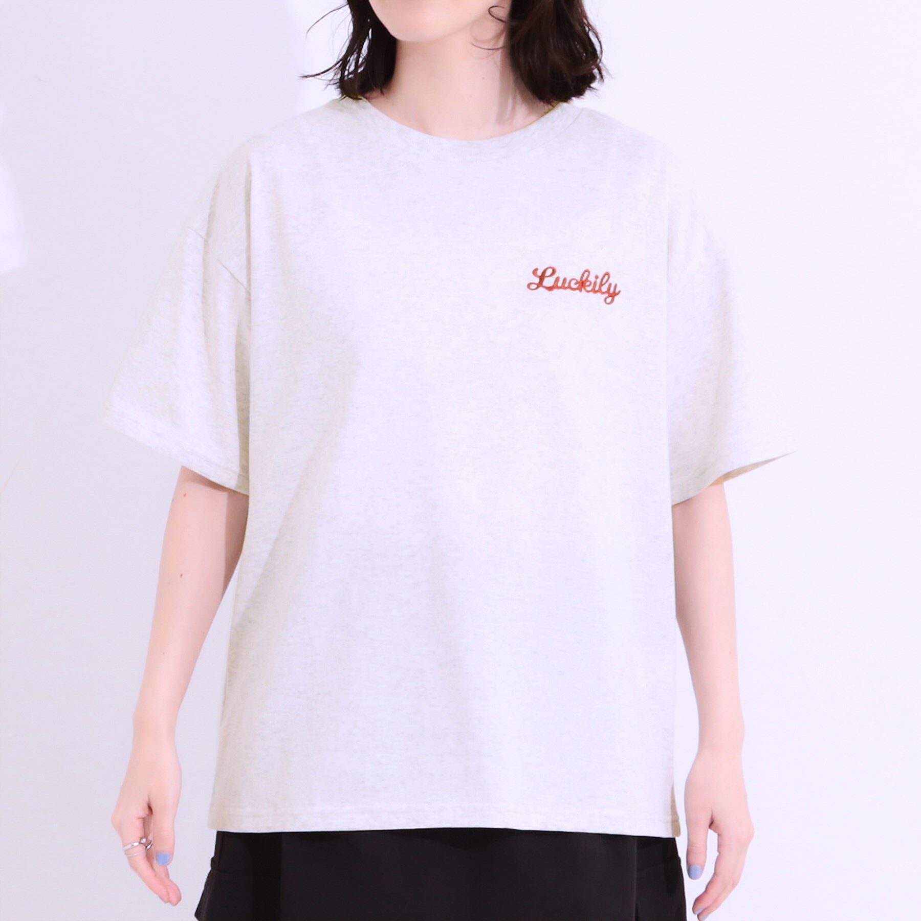 SHOO･LA･RUE「【洗える/S-LL】サガラ刺繍アソートTシャツ」|Tシャツ・カットソー|